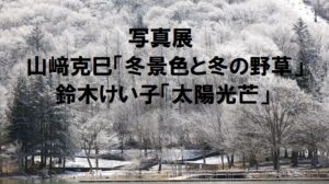 写真展　山﨑克巳「冬景色と冬の野草」　鈴木けい子「太陽光芒」